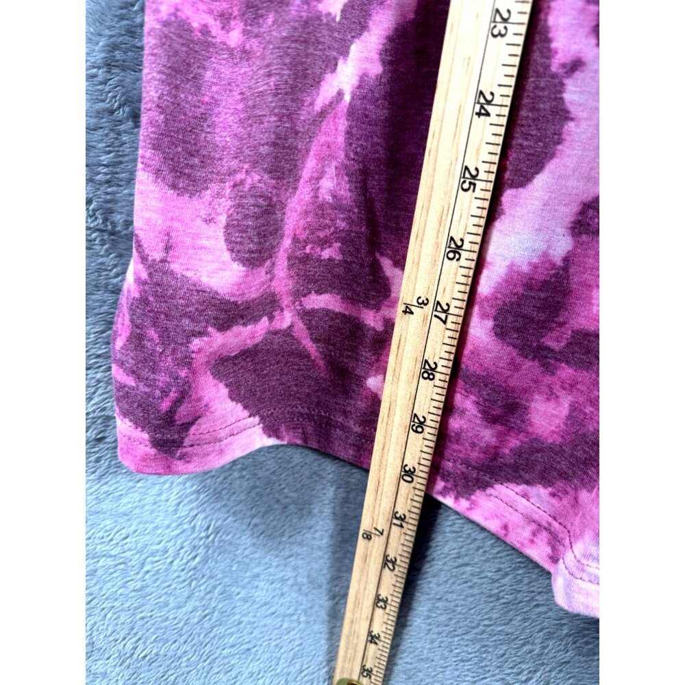 Gildan Womans Shirt Floral Tie-Dye Summer T-Shirt X-Large Beach Lake Vibes Top - Picture 5 of 7